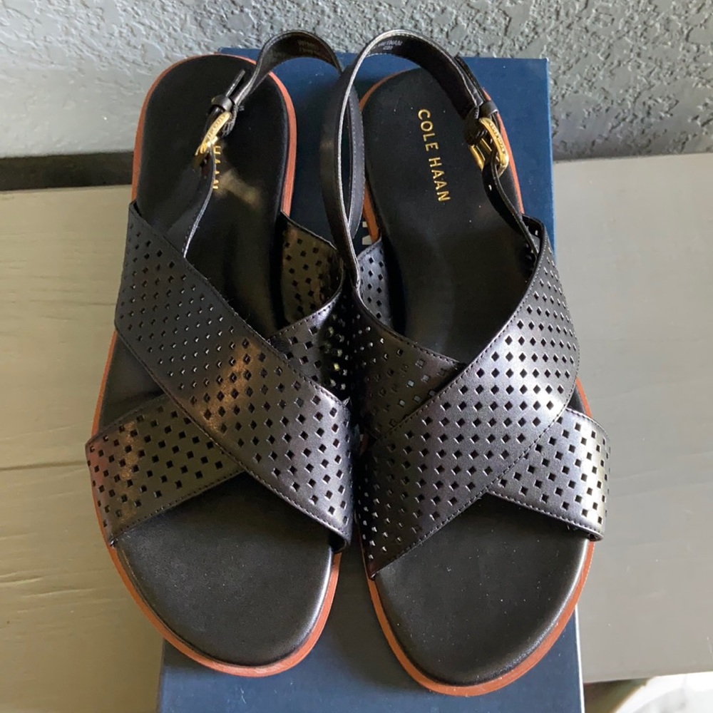Cole Haan Fernanda Grand Sandal Black NEW - 7 1/2